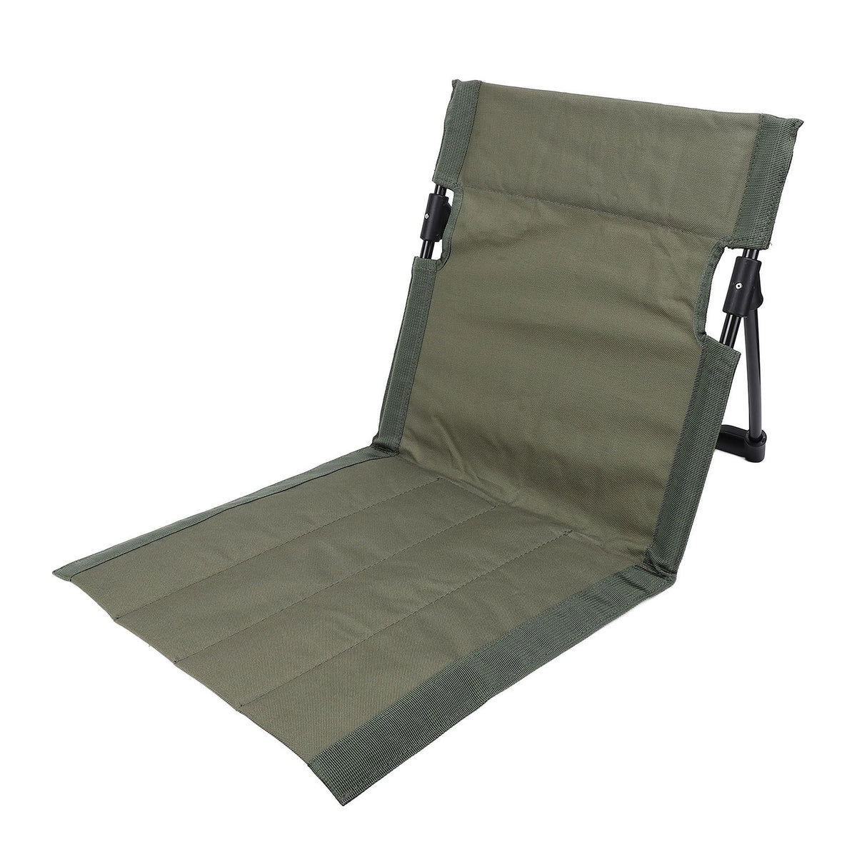 Camping Folding Chair Lightweight Comfortable Lounge Chair Single Lazy Chair with Backrest For Outdoor Camping Fishing Green
