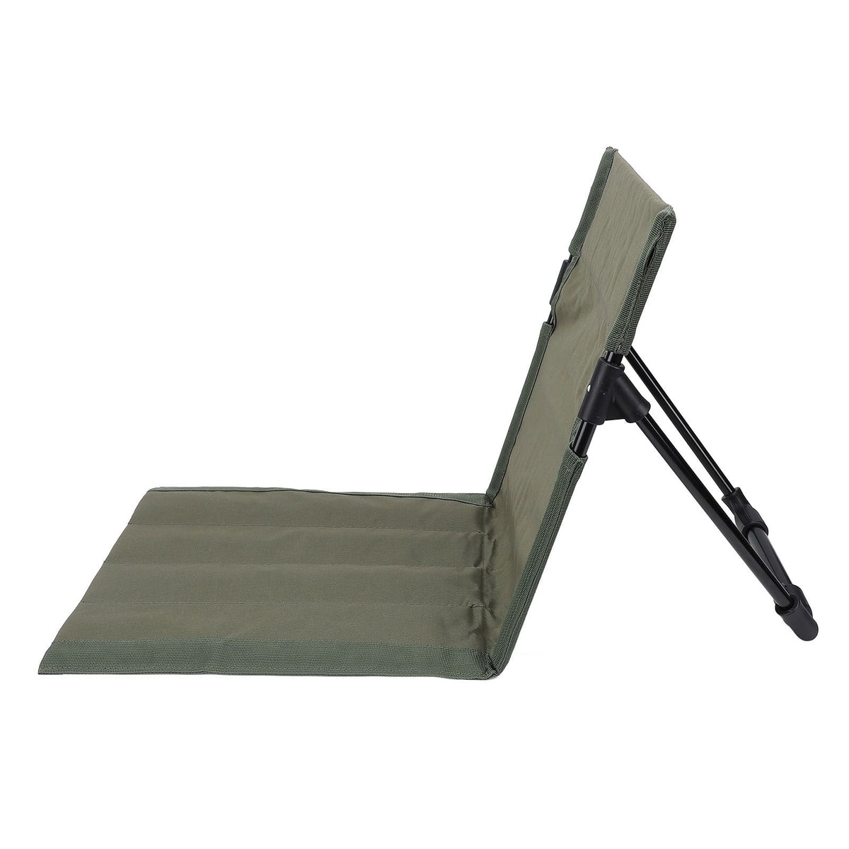 Camping Folding Chair Lightweight Comfortable Lounge Chair Single Lazy Chair with Backrest For Outdoor Camping Fishing Green