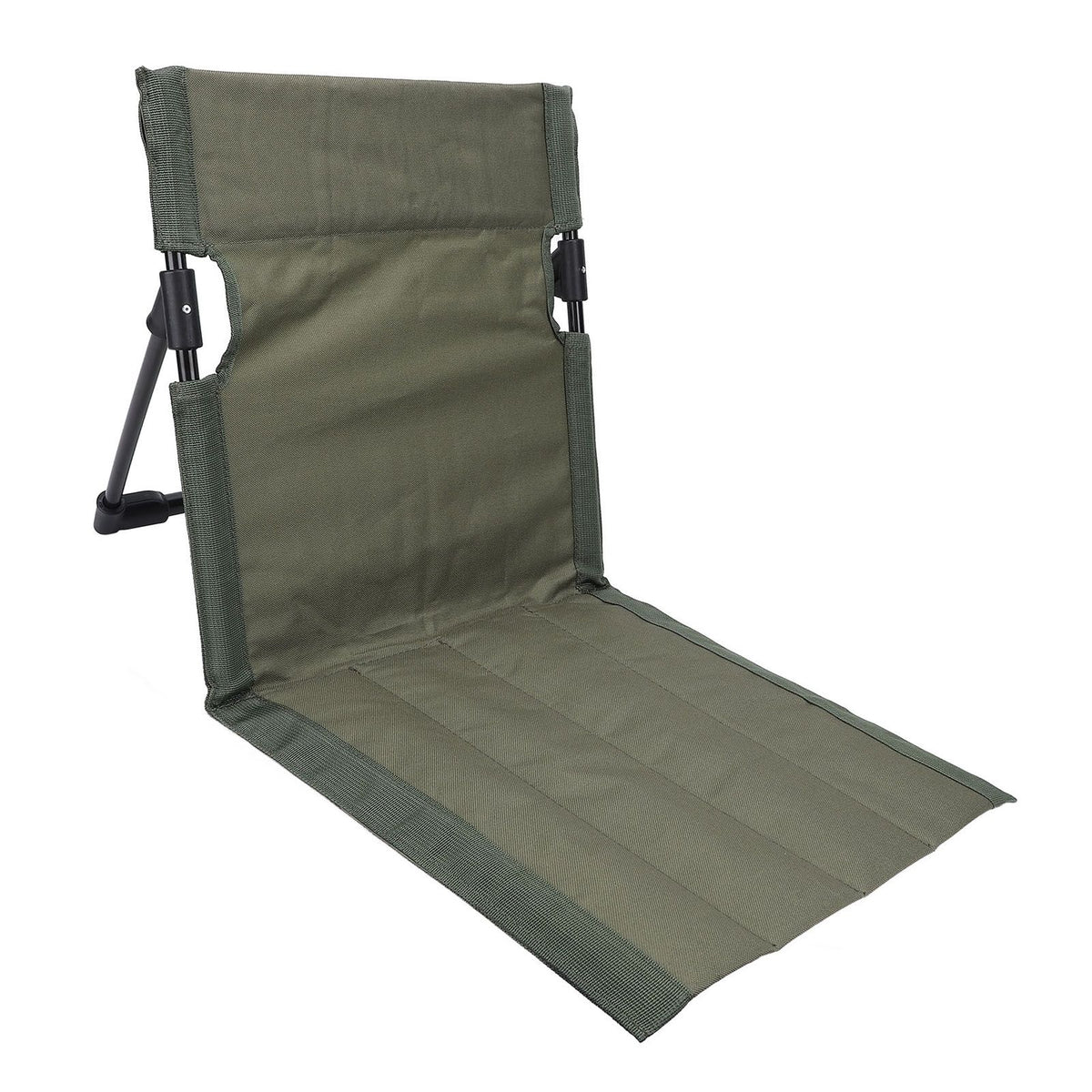 Camping Folding Chair Lightweight Comfortable Lounge Chair Single Lazy Chair with Backrest For Outdoor Camping Fishing Green
