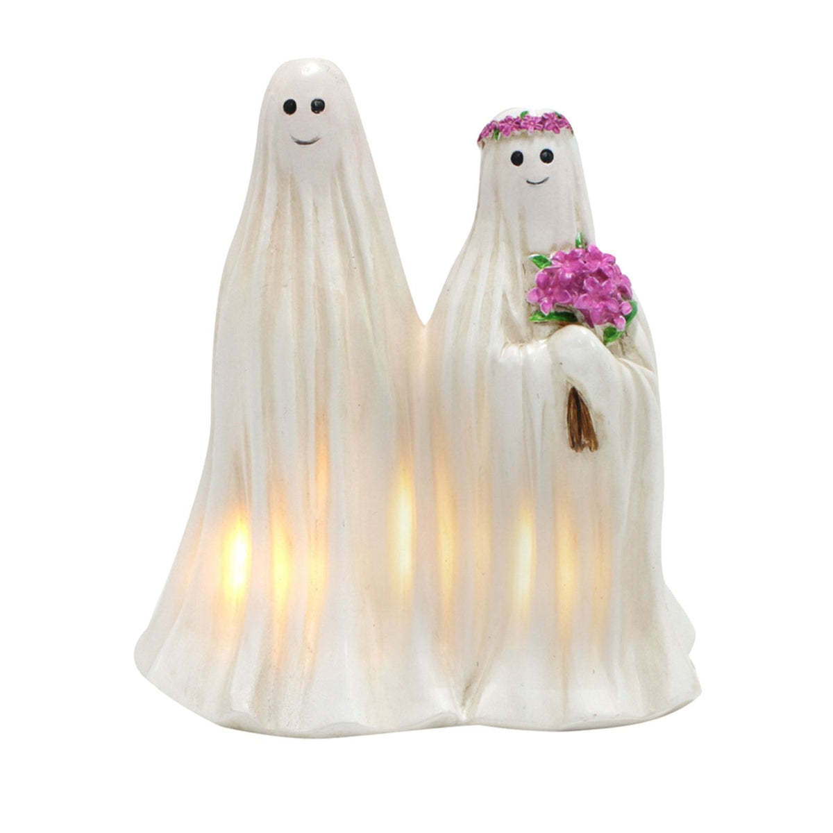 Halloween Yard Ghost Decoration Synthetic Resin Night Light Outdoor Ghost Ornament for Household Garden Lawn