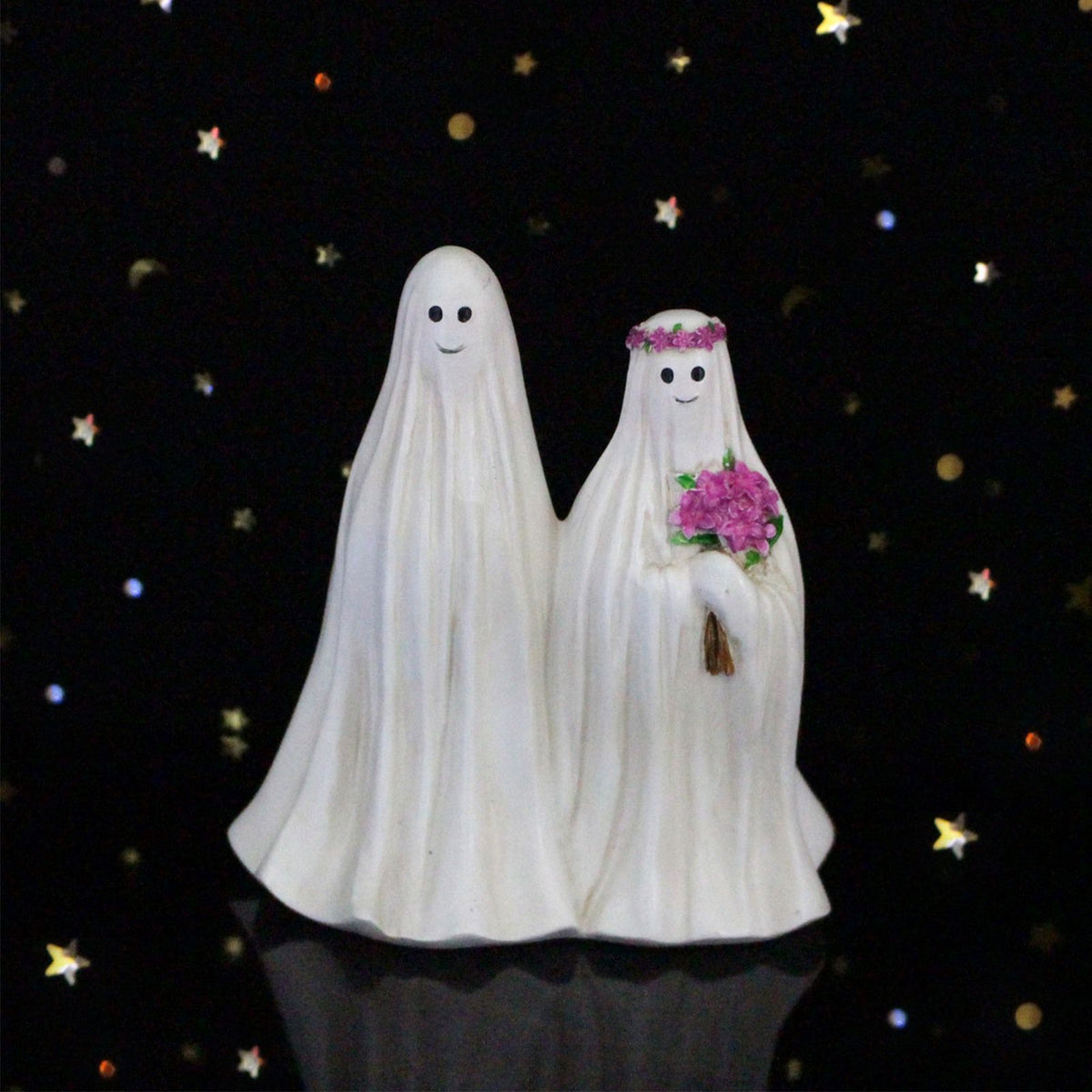 Halloween Yard Ghost Decoration Synthetic Resin Night Light Outdoor Ghost Ornament for Household Garden Lawn