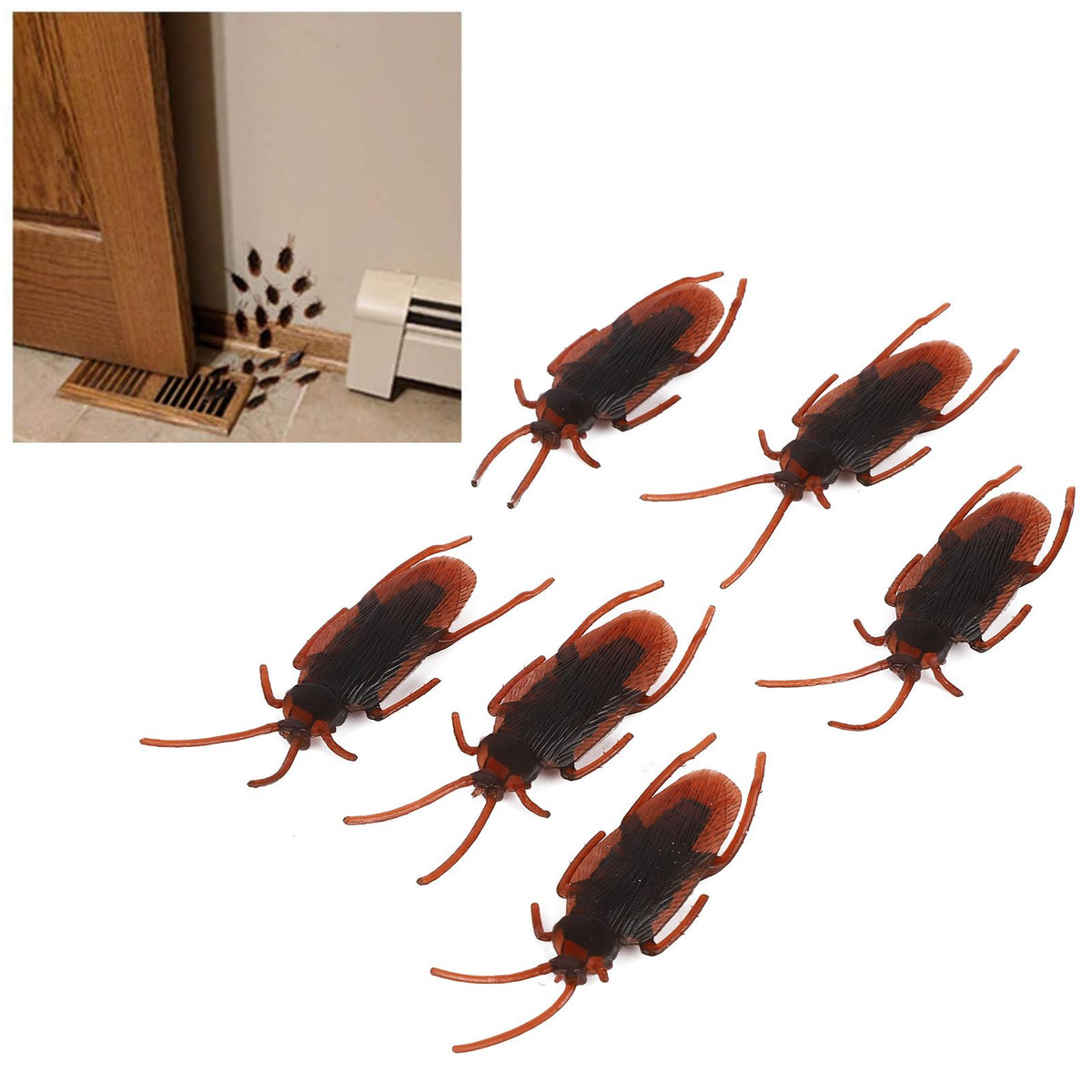 100Pcs Fake Cockroach Gifts for Party Prank Funny Trick Joke Special Halloween Party