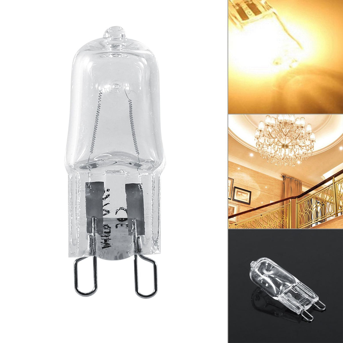 10Pcs G9 Base Halogen Light Bulb 120V 40W Lighting Replacement Home Warm White Bright