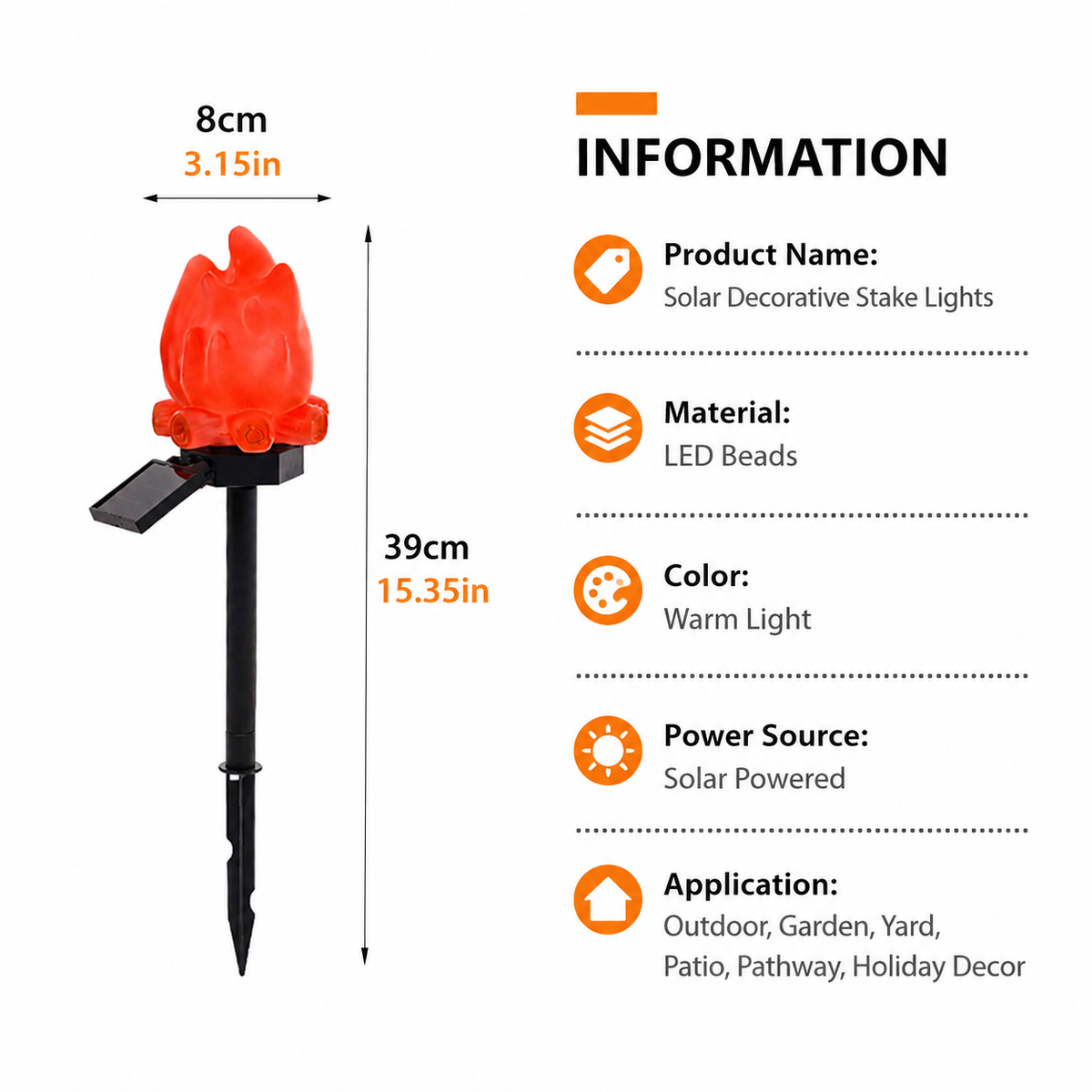 Halloween Solar Pathway Lights Set, 3 Spooky Designs Including Pumpkin with Witch Hat, Cute Ghost, and Faux Campfire, Warm Glow, Auto On/Off, Waterproof Solar Stake Lights for Outdoor Garden Yard Path Decor (Pumpkin, 1PCS)