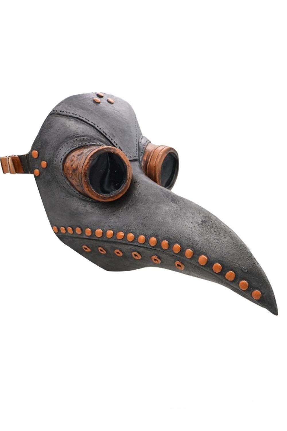 Plague Doctor Mask Adult Cosplay Leather Medieval Steampunk Gothic Bird Long Beak Doctor Mask Props