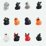 60Pcs Halloween Mini Resin Ducks, Miniature Resin Duck Figures Novelty Halloween Party Favors Gift Decoration (6 Style)