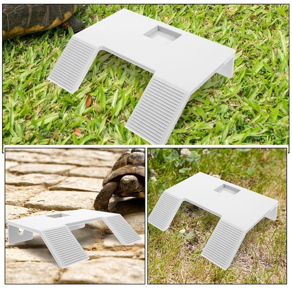 Durable White ABS Turtle Basking Platform, Suitable for Reptiles