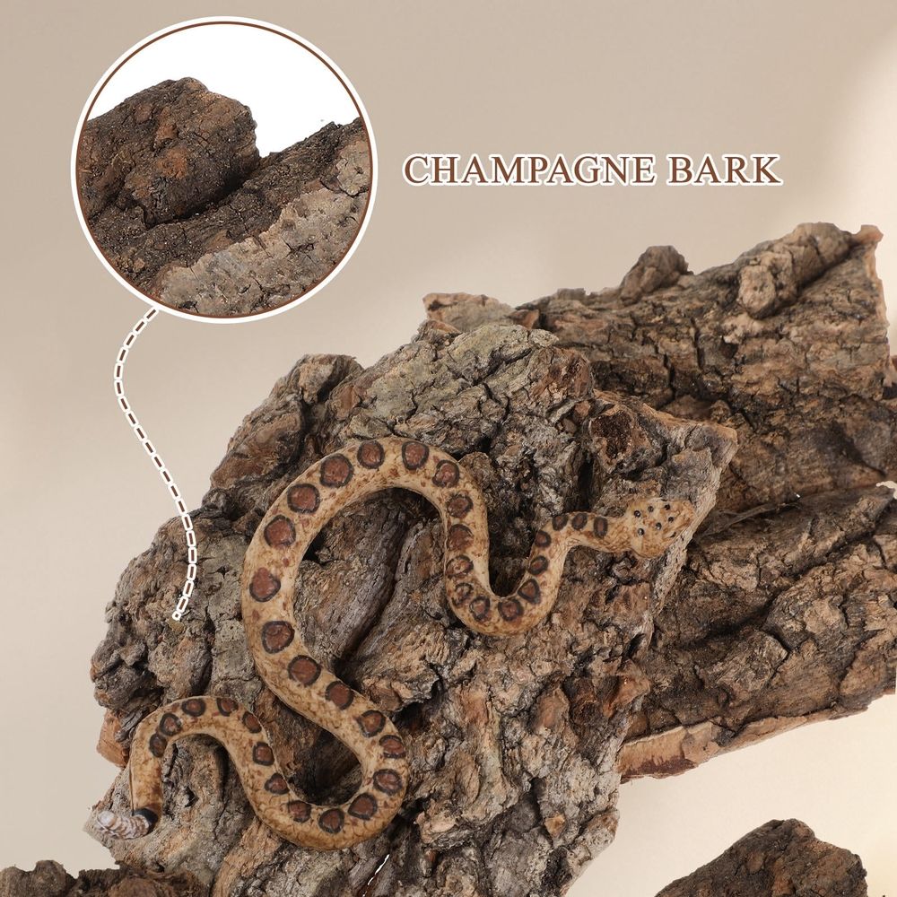 4-Pack Reptile Climbing Platforms Natural Tree Bark Terrarium Accessories for Habitat Decoration