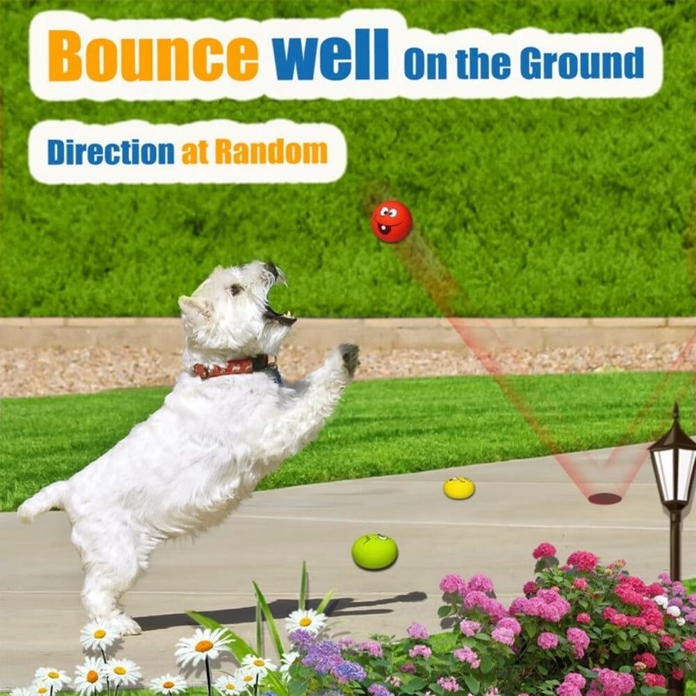 Squeaky Dog Toy for Small Dogs - Rubber Latex Squeaky Dog Ball,Smile Face Dog Squeaky Toys Flat 6pcs