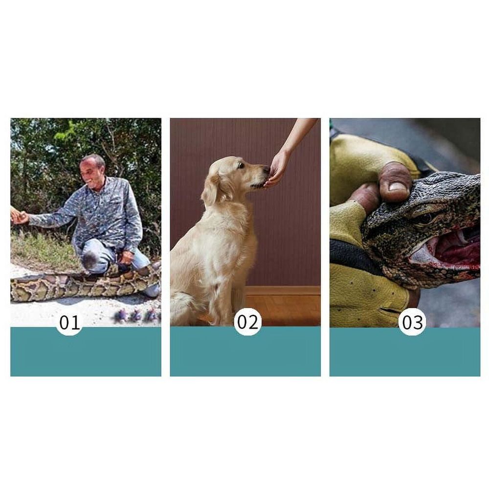 Clearance Reptile Anti-Bite Gloves Pet Protective Gloves for Monitor Lizard Snake Cat Dog Bite Proof Durable Comfortable Washable for Veterinarians Breeders