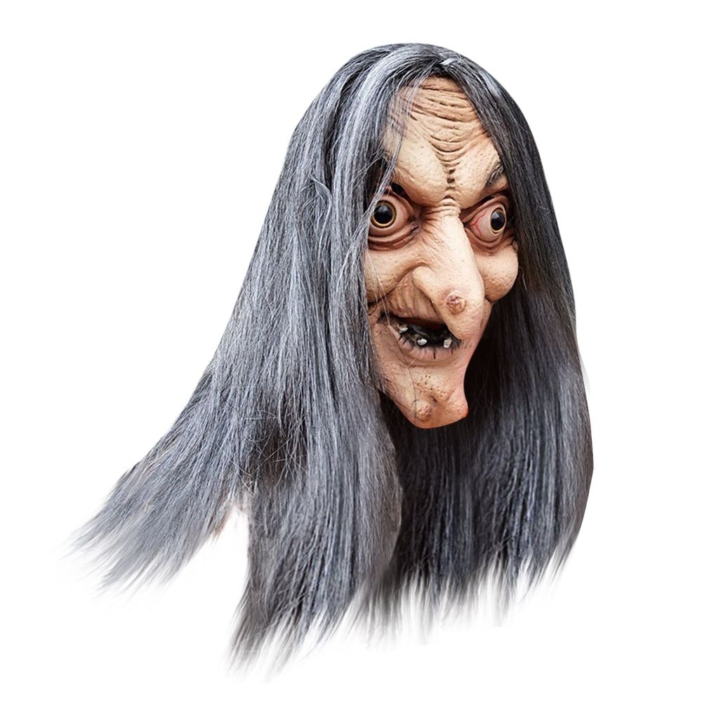 New Scary Halloween Mask, Old Witch Latex Mask for Halloween, Spooky Halloween Decor for Haunted House, Halloween Party and Home Display