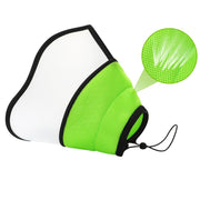 Recovery Cone Collar Breathable Post-Surgery Pet Dog Adjustable Fastener Tape Soft Fabric  Wounds Fluorescent Green L