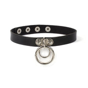Vintage Punk Goth Studded Rivet Pu Leather Collar Choker Necklace with Spikes Adjustable Halloween Chirstmas New Year Jewelry Gif