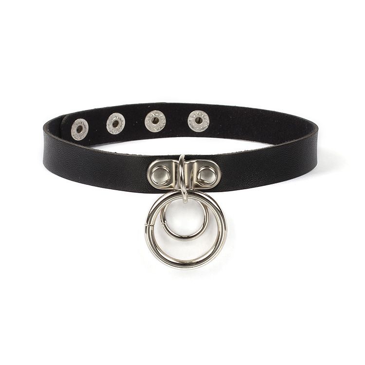 Vintage Punk Goth Studded Rivet Pu Leather Collar Choker Necklace with Spikes Adjustable Halloween Chirstmas New Year Jewelry Gif