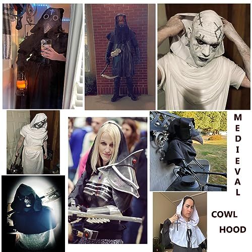 Halloween Grim Cowl Cloak Medieval Wicca Pagan Hood Hat Cosplay Costumes Hooded Poncho for Men Women