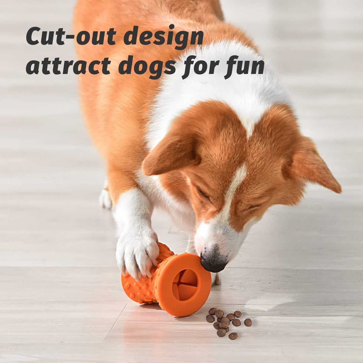 Dispensing Puppy Toys - Dog Bones for Chewers Super Dog Toys Tough Chew for Dogs Toy Bone, Natural Rubber Leaked Dumbbells…