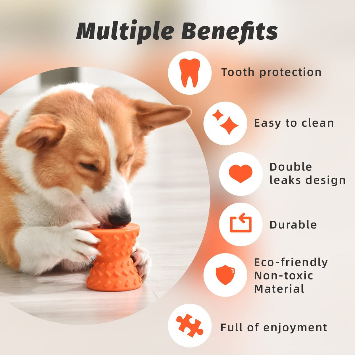 Dispensing Puppy Toys - Dog Bones for Chewers Super Dog Toys Tough Chew for Dogs Toy Bone, Natural Rubber Leaked Dumbbells…