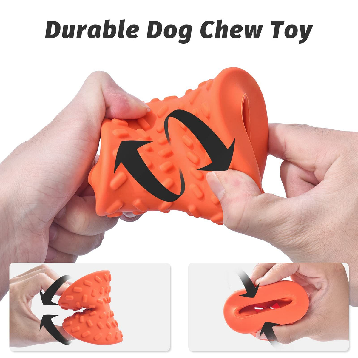 Dispensing Puppy Toys - Dog Bones for Chewers Super Dog Toys Tough Chew for Dogs Toy Bone, Natural Rubber Leaked Dumbbells…