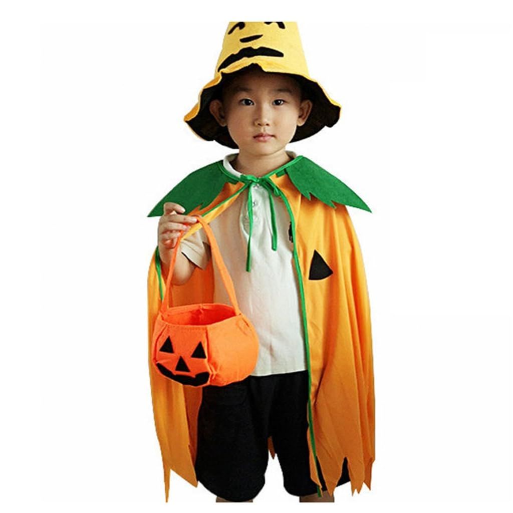 Halloween Pumpkin Bags for Kids Halloween Trick or Treat Bags 2PCS Non-Woven Candy Bags for Halloween