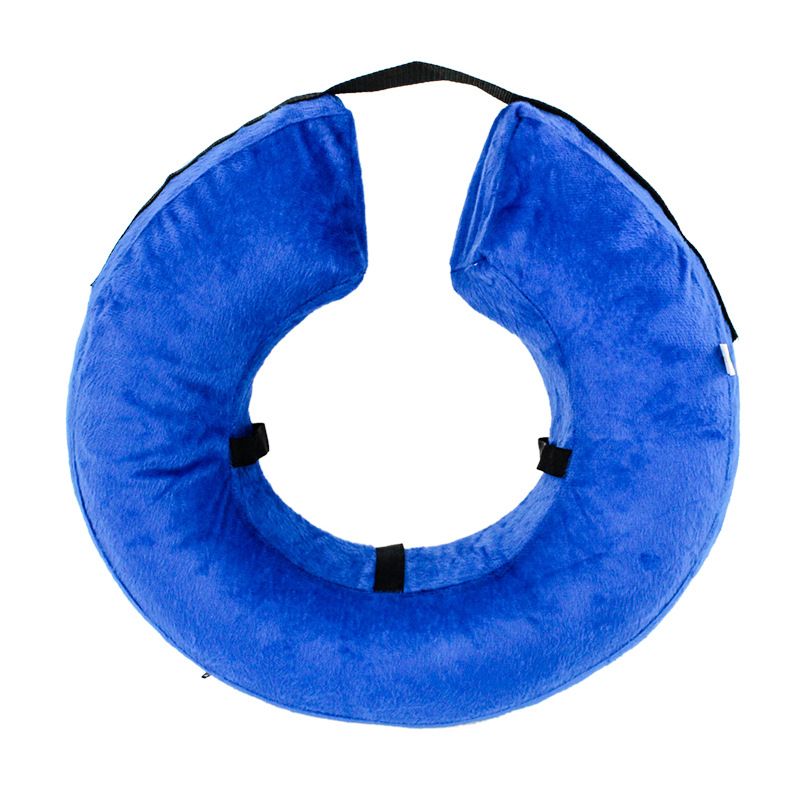 Protective Inflatable Collar for Dogs and Cats - Soft Pet Recovery Collar Does Not Block Vision E-Collar (Large, Blue)