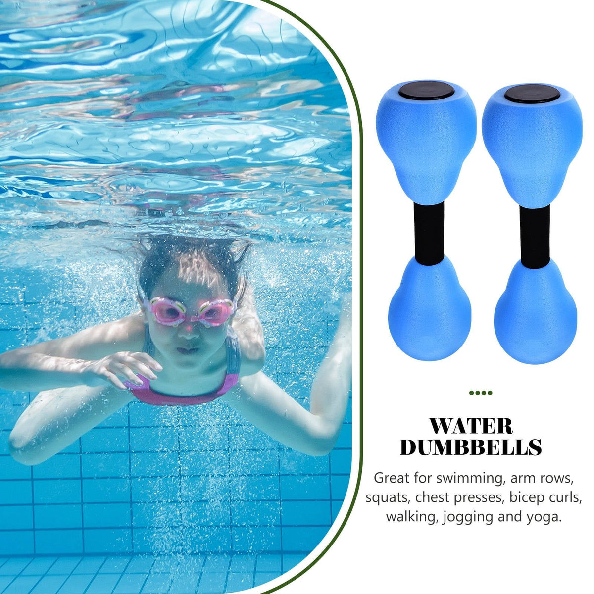 2Pcs Blue Workout Dumbbells Eva Material Padded Hand Weights for Yoga Walking and Jogging