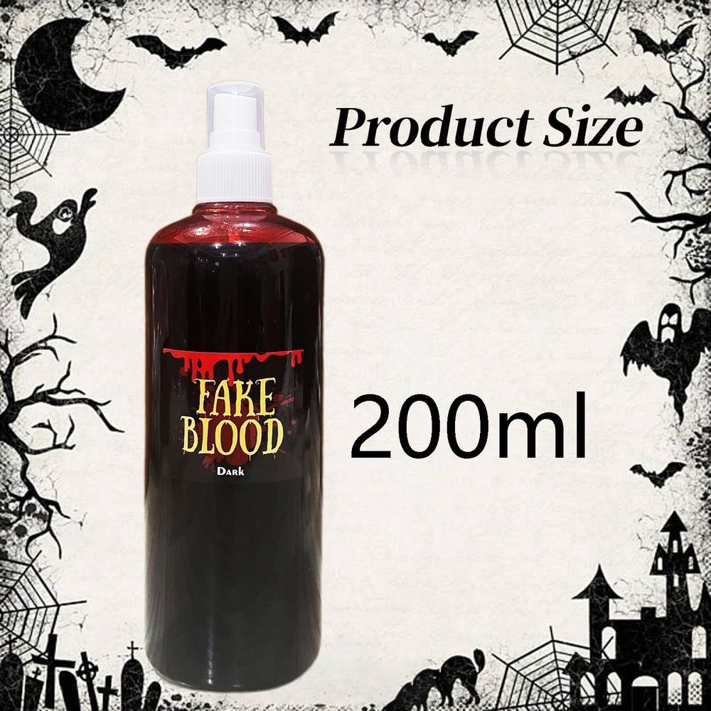 Halloween Fake Blood Kit, Fake Blood Spray Blood, Realistic Washable Fake Blood Makeup for Zombie Vampire Monster Cosplay & Dress Up