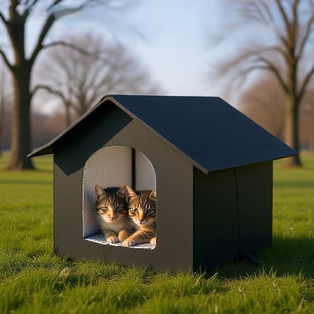 Outdoor Cat House Weatherproof Insulated Feral Cat House Outdoor For Winter Waterproof Outside House For Indoor Cats Shelter With Removable Soft Cushion Dog House