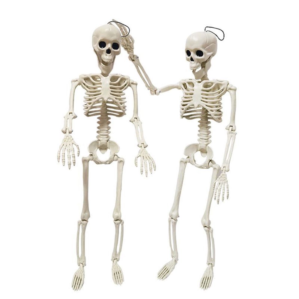 Posable Halloween Skeletons Decor, 15'x4.7' Small Hanging Skeleton with Movable Joints for Halloween Decorations, Graveyard Props