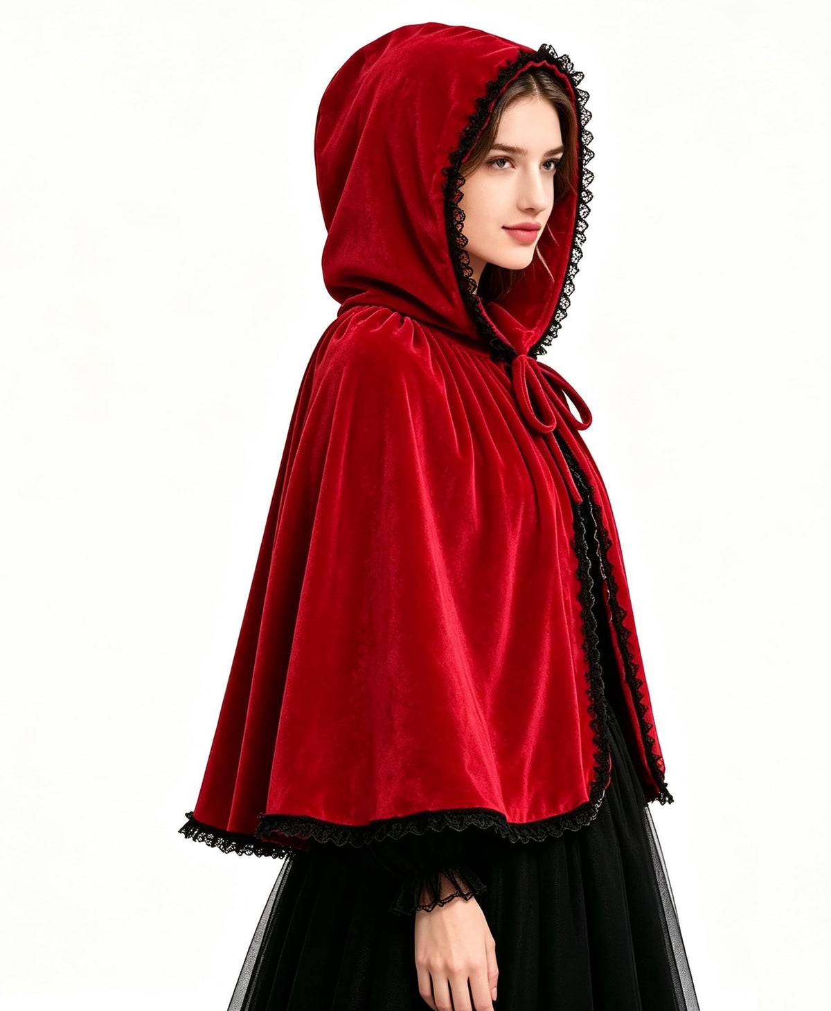 1pcsAdult Halloween Costume Cloak, Perfect for Themed Parties, Cosplay, and Fantasy Dress-Up (Red)
