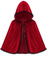 2pcsWomens Halloween Cape for Cosplay, Themed Parties & Dress-Up Events (Red)