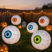 Giant Inflatable Eyeball Lights Halloween Party Decor Spooky Inflatable - Blue - Size 40cm