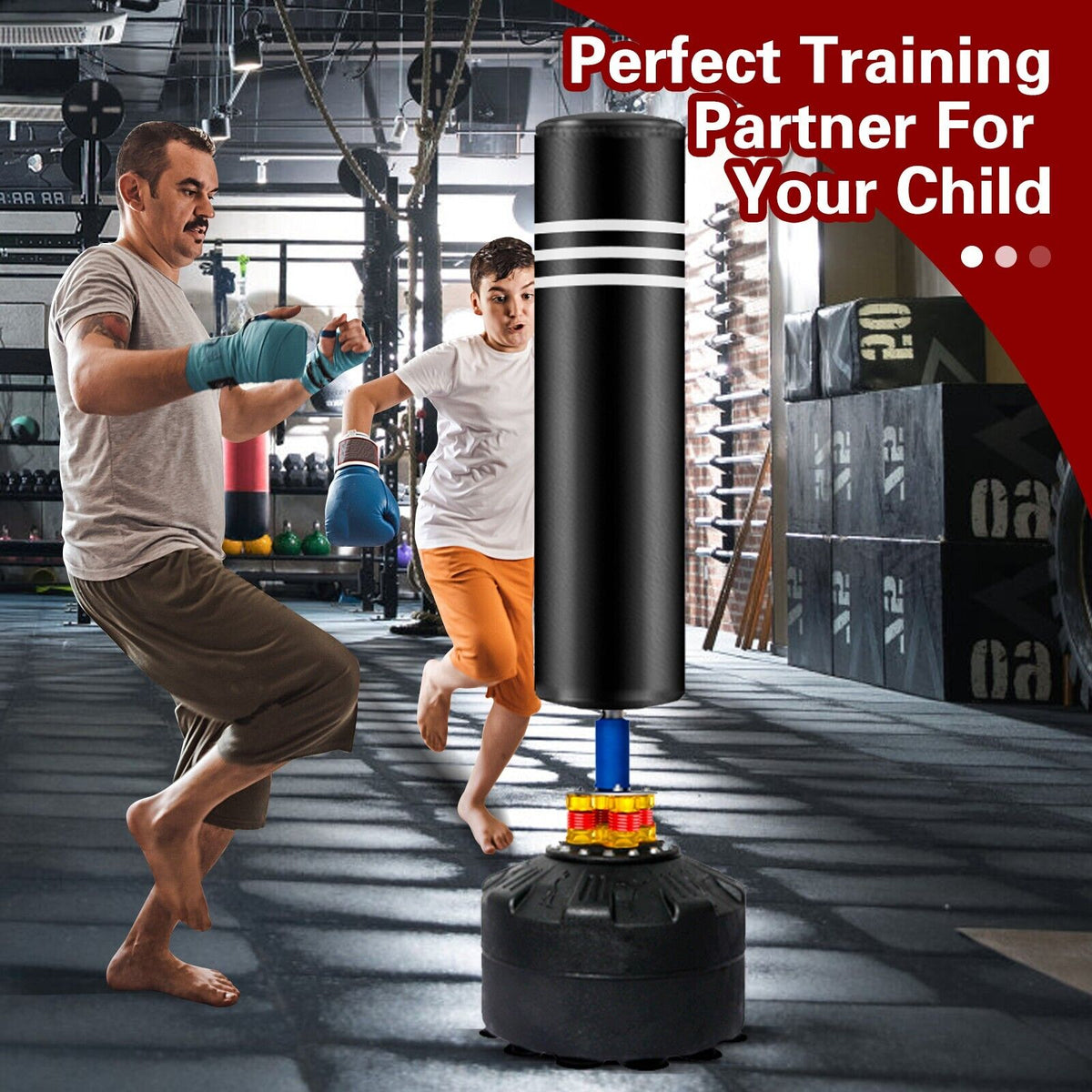 Punching Bag Stand for Adults & Kids - Boxing Training Speed Kick 175cm