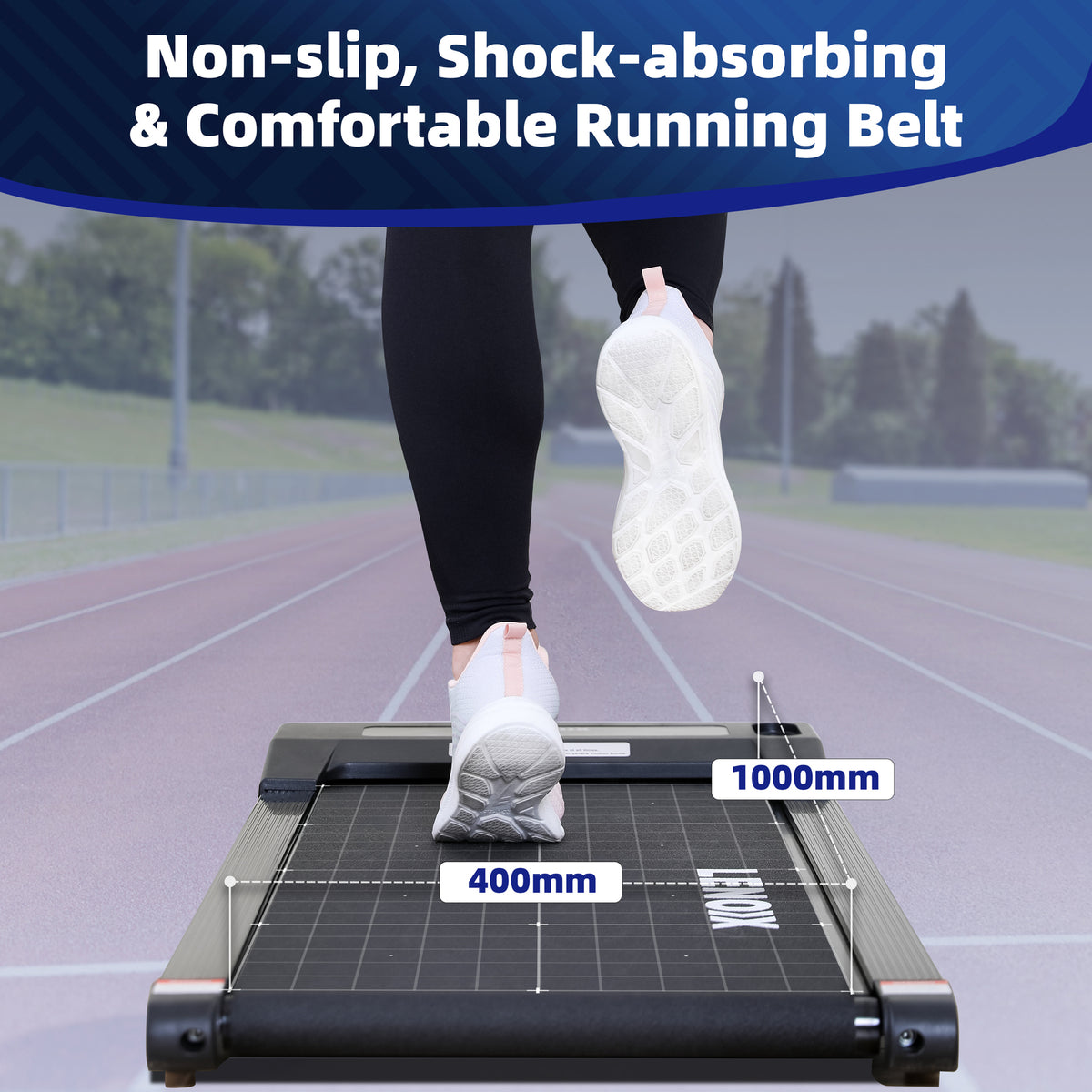 1.5 HP 52cm Electric Walking Pad Treadmill with Remote Control and Display Screen