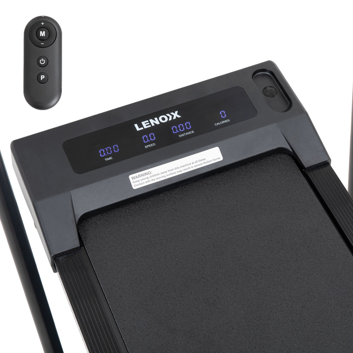 2HP 52cm Walking Pad Treadmill w/ Remote, Foldable Handrail, and Tablet Holder