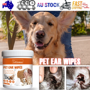 Yegbong Pet Ear Wipes, Pet Ear Cleaning Deodorizing Removing Mite And Earwax Cleaning Wipes