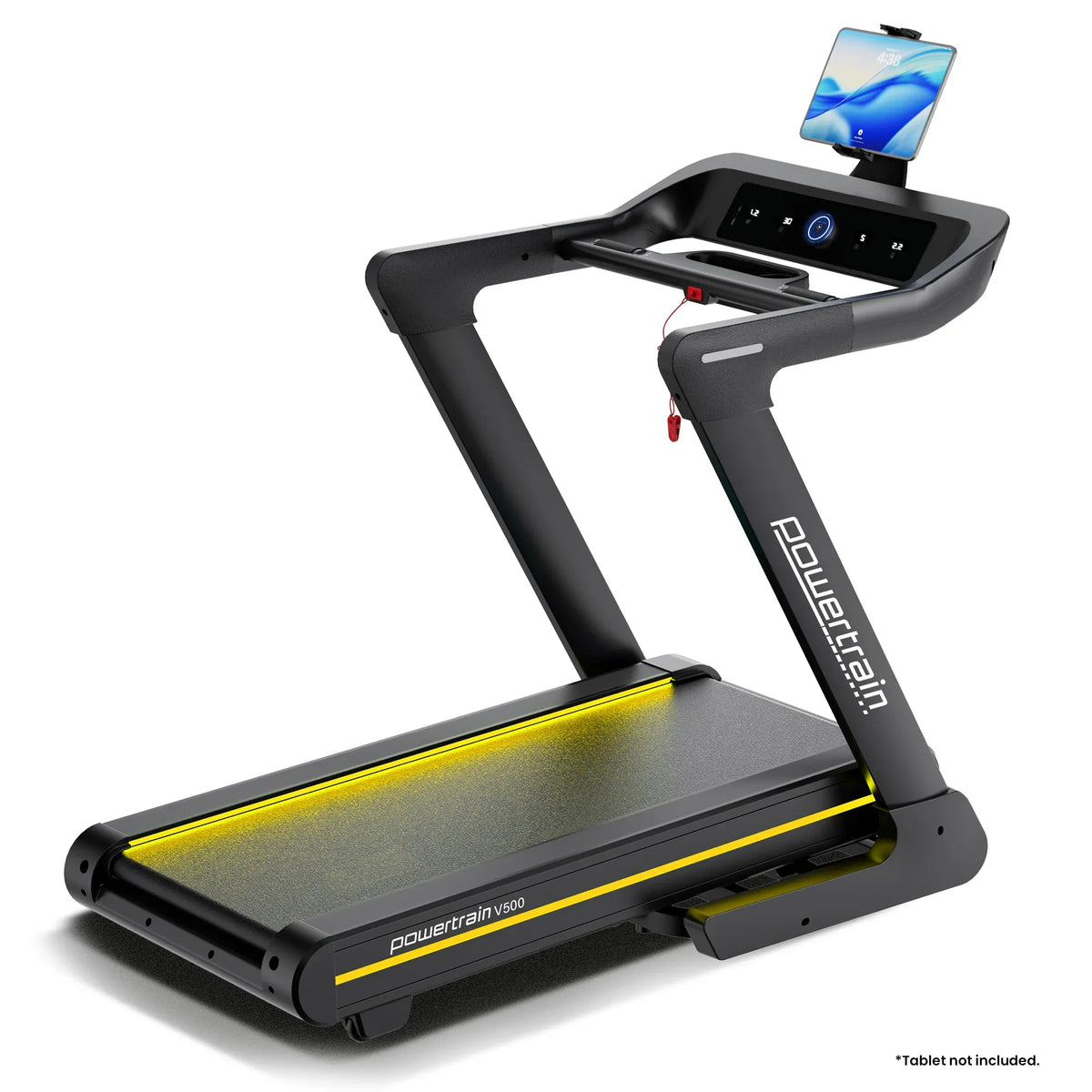 Powertrain V500 3HP Foldable Treadmill Electric Running Machine 20kmph Auto Incline Bluetooth Home Gym Cardio 130kg