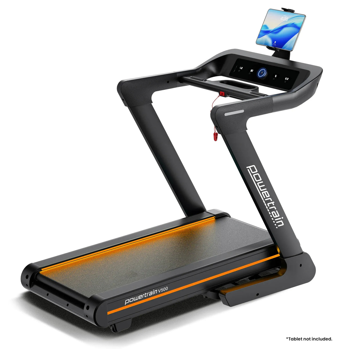 Powertrain V500 3HP Foldable Treadmill Electric Running Machine 20kmph Auto Incline Bluetooth Home Gym Cardio 130kg