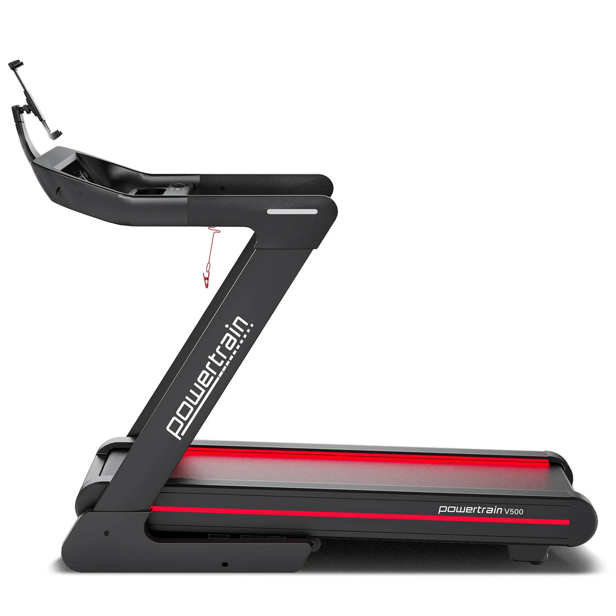 Powertrain V500 3HP Foldable Treadmill Electric Running Machine 20kmph Auto Incline Bluetooth Home Gym Cardio 130kg