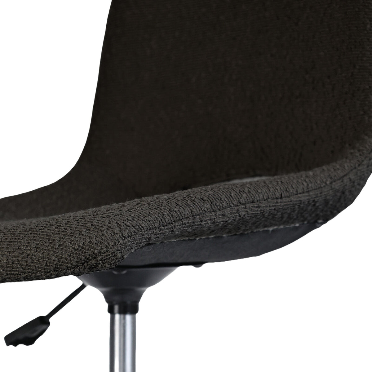 2 Set Office Desk Chair - Loop Yarn Fabric Home Swivel Chair Cut-Out Seat HALO BLACK