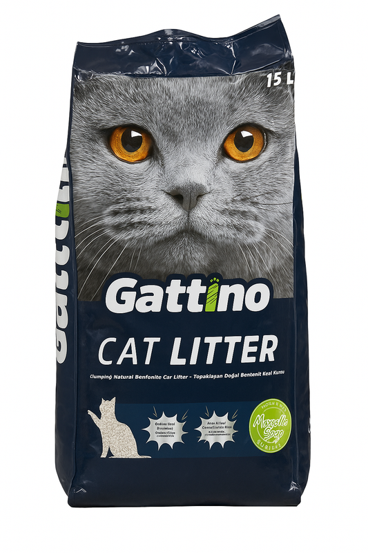 Gattino Natural Bentonite Cat Litter - Marseille Soap Scent, 15L