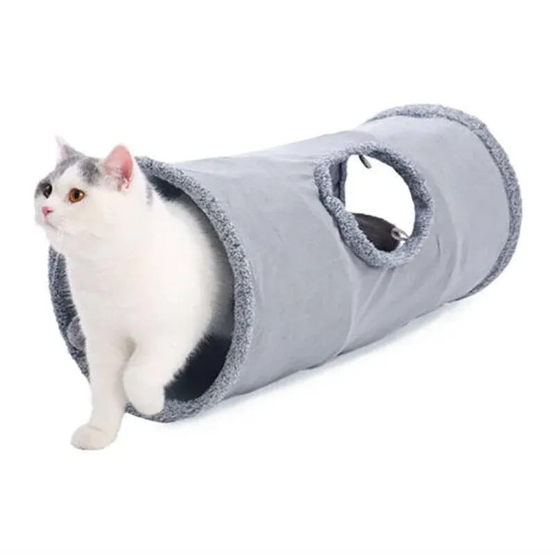 Cat Tunnel Pet Toys Play Hide Tube With Ball For Large Cat Dogs Rabbit - S- 67x30CM