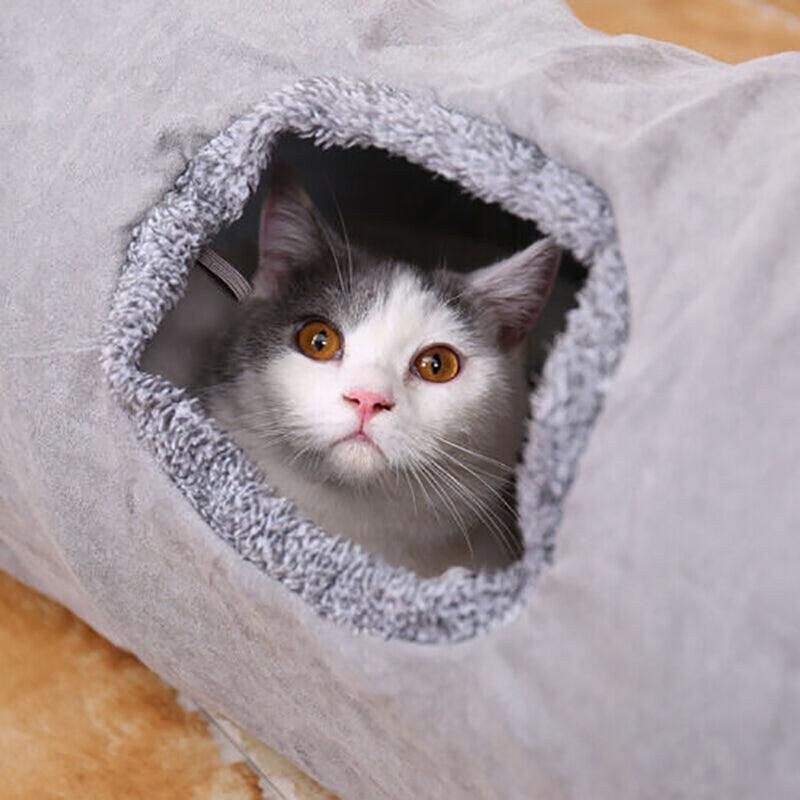 Cat Tunnel Pet Toys Play Hide Tube With Ball For Large Cat Dogs Rabbit - S- 67x30CM