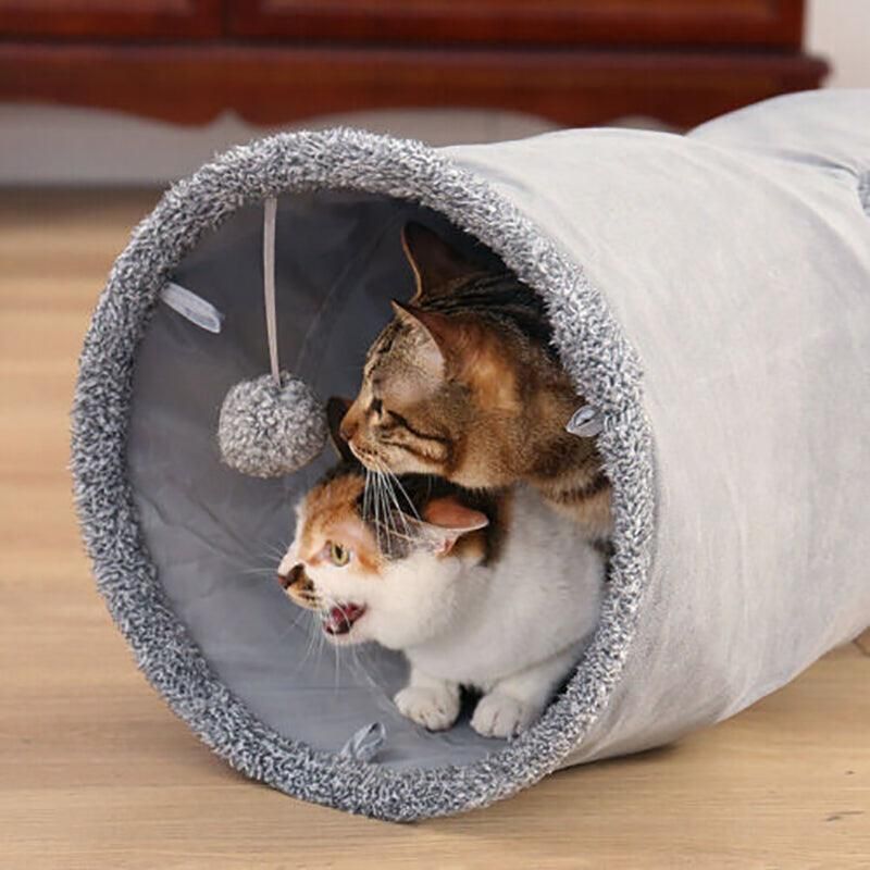 Cat Tunnel Pet Toys Play Hide Tube With Ball For Large Cat Dogs Rabbit - S- 67x30CM