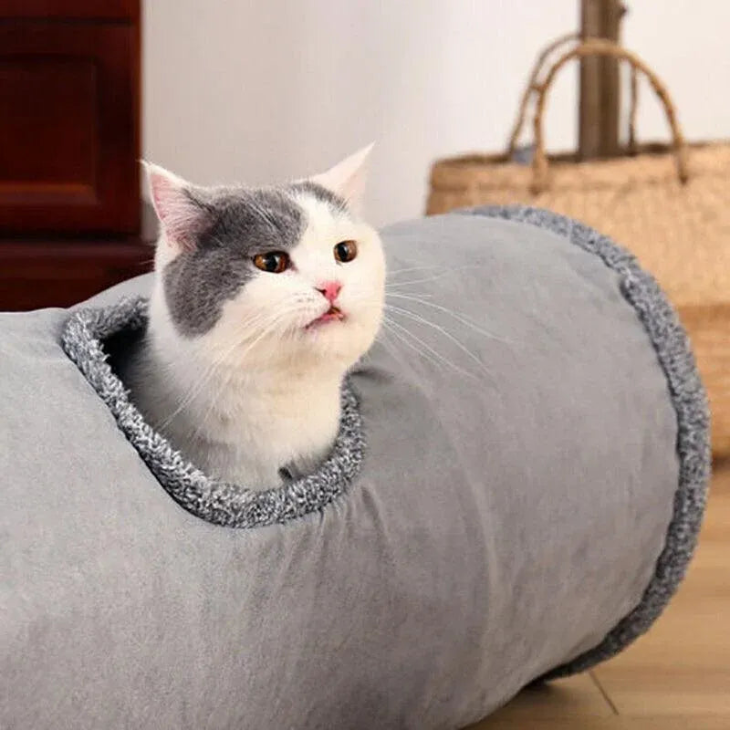 Cat Tunnel Pet Toys Play Hide Tube With Ball For Large Cat Dogs Rabbit - S- 67x30CM