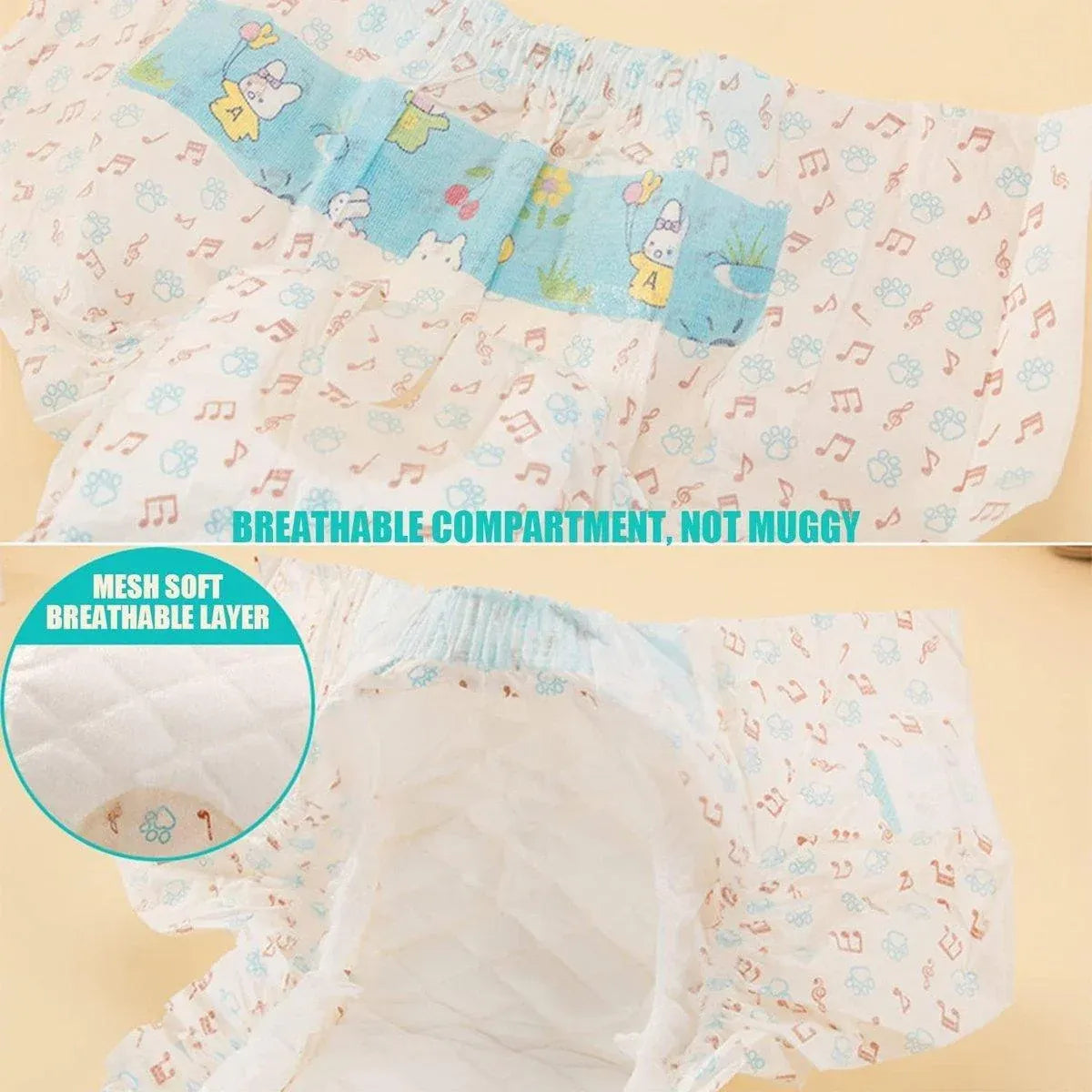 Dog Physiological Pants Pet Diaper Underwear for Hygiene and Incontinence Management - Female - S