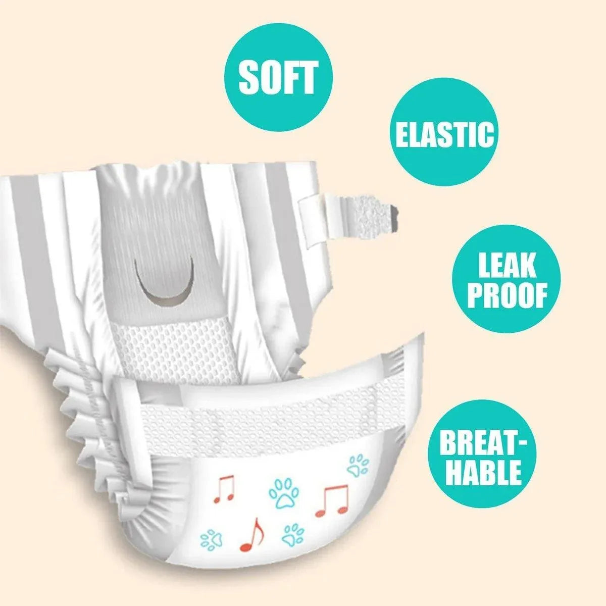 Dog Physiological Pants Pet Diaper Underwear for Hygiene and Incontinence Management - Female - S