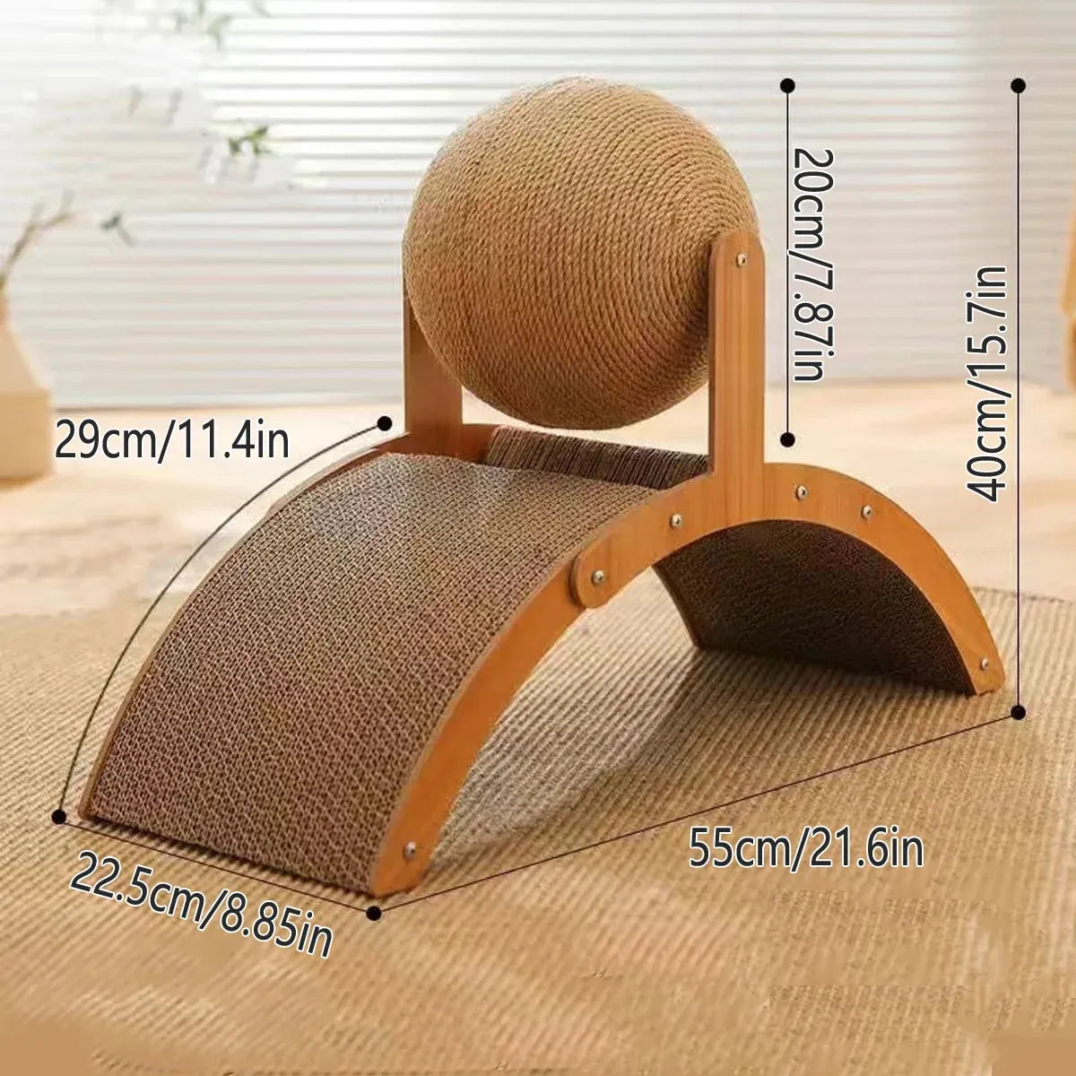 Ferris Wheel Cat Toy Standing Cat Grab Ball Scratch Board Kitten Interactive