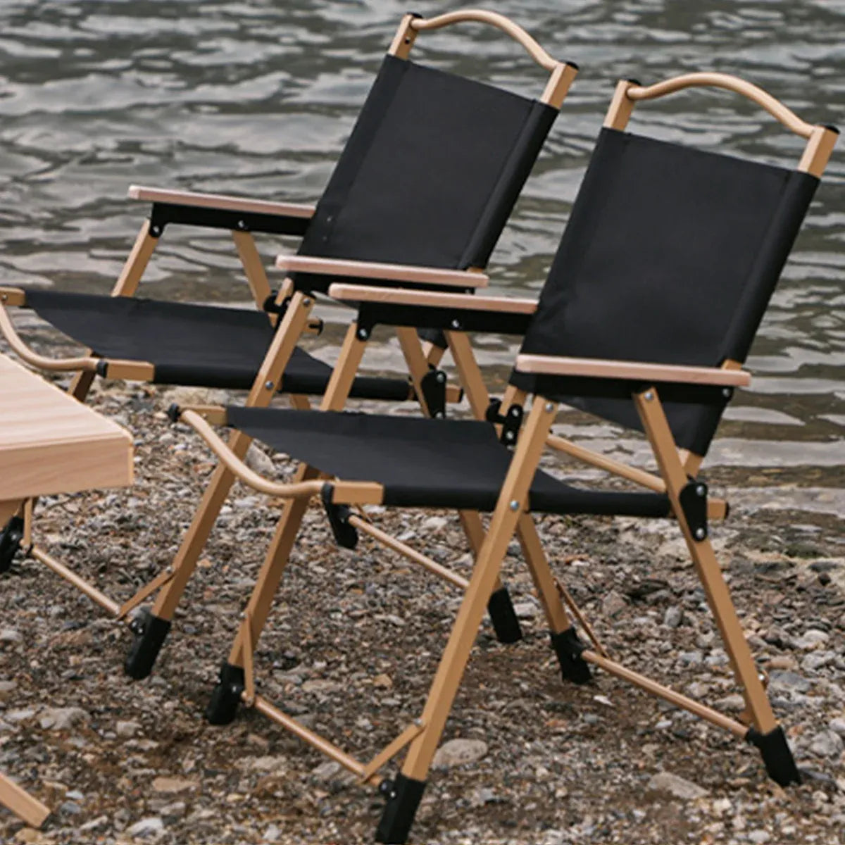 Outdoor Folding Chair Portable Camping Seat Compact Foldable Chair for Picnic - Khaki