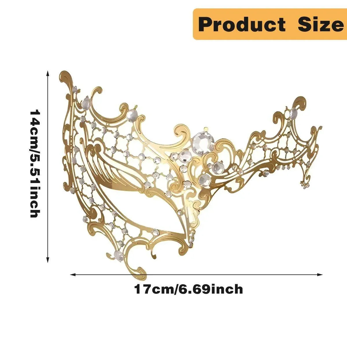 Hollow Out Iron Art Half Face Mask for Masquerade Party Costume Ball Accessories