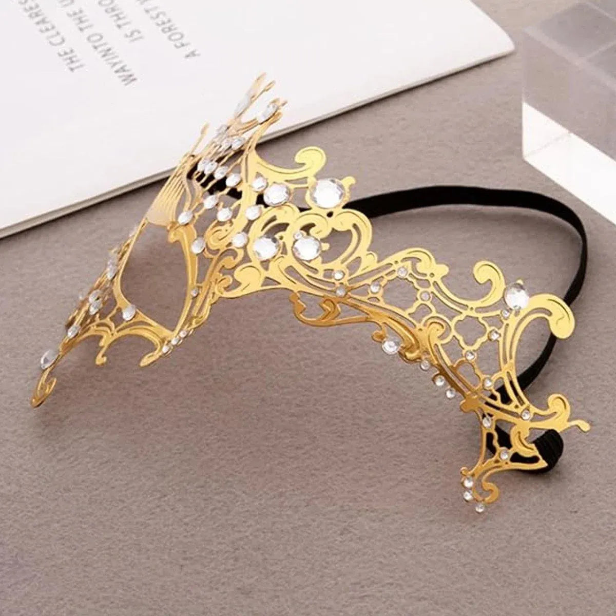Hollow Out Iron Art Half Face Mask for Masquerade Party Costume Ball Accessories
